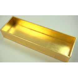 pc. 1 plastic plate "rectangle" gold