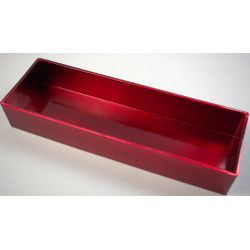 pc. 1 plastic plate "rectangle" red
