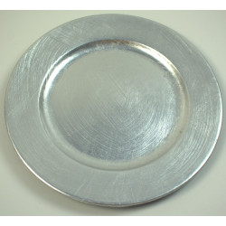 pc. 1 plastic plate silver