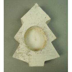 Mécsestartó fenyő fenyőfából 11×9,5cm falfestékes fehér