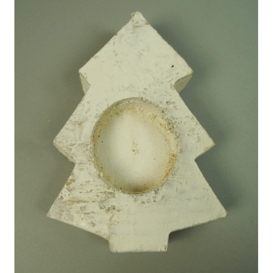 Mécsestartó fenyő fenyőfából 11×9,5cm falfestékes fehér