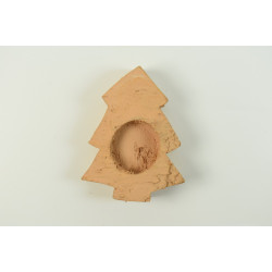 Mécsestartó fenyő nyírfából 11×9,5cm falfestékes vil.barna