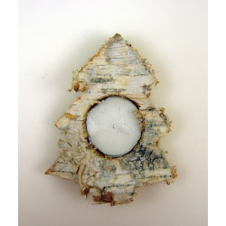 Mécsestartó fenyő nyírfából 11×9,5cm natúr