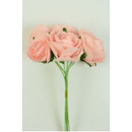 Polifoam boglárka fodros 5,5cm rózsaszín