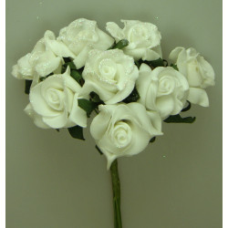 Polifoam rózsa 3cm fehér