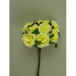 Polifoam rózsa 3cm sárga