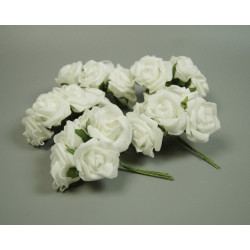 Polifoam rózsa 4,5cm fehér