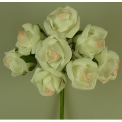 Polifoam rózsa 5cm fehér