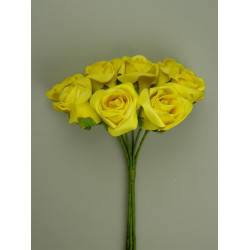 Polifoam rózsa 5cm sárga