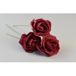 Polifoam rózsa 7cm bordó