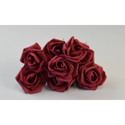 Polifoam rózsa 7cm bordó