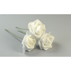 Polifoam rózsa 7cm fehér