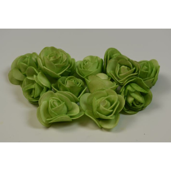 Polifoam rózsa fej 3cm vil.zöld