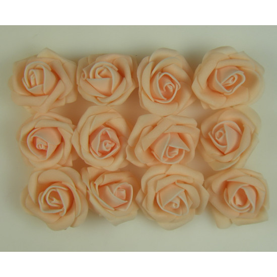 Polifoam rózsa fej 4,5cm barack