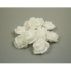 Polifoam rózsa fej 4,5cm fehér