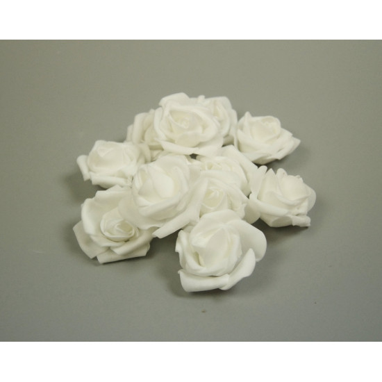 Polifoam rózsa fej 4,5cm white