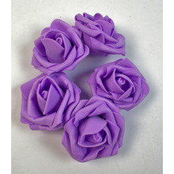 Polifoam rózsa fej 4,5cm lila