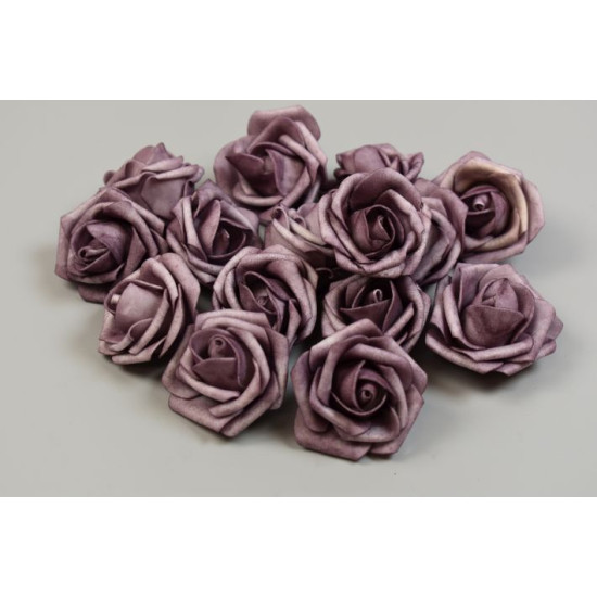 Polifoam rózsa fej 4,5cm mosott lila
