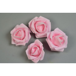 Polifoam rózsa fej 4,5cm rózsaszín