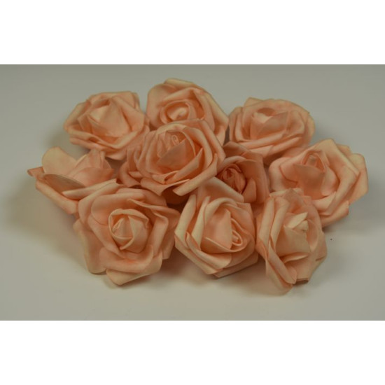 Polifoam rózsa fej 7cm barack