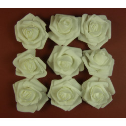 Polifoam rózsa fej 7cm fehér