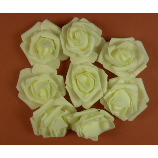 Polifoam rózsa fej 7cm cream