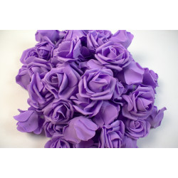 Polifoam rózsa fej 7cm lila