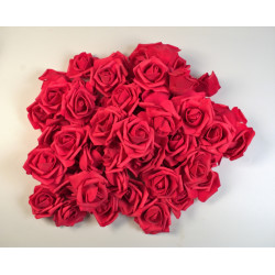 Polifoam rózsa fej 7cm piros