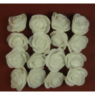 Polifoam rózsa fej fodros 4,5cm white