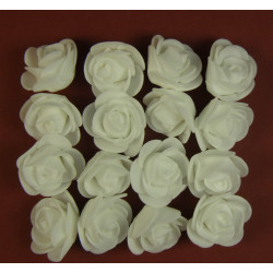 Polifoam rózsa fej fodros 4,5cm fehér