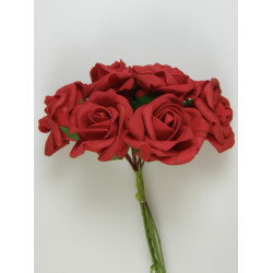 Polifoam rózsa vad 6cm piros